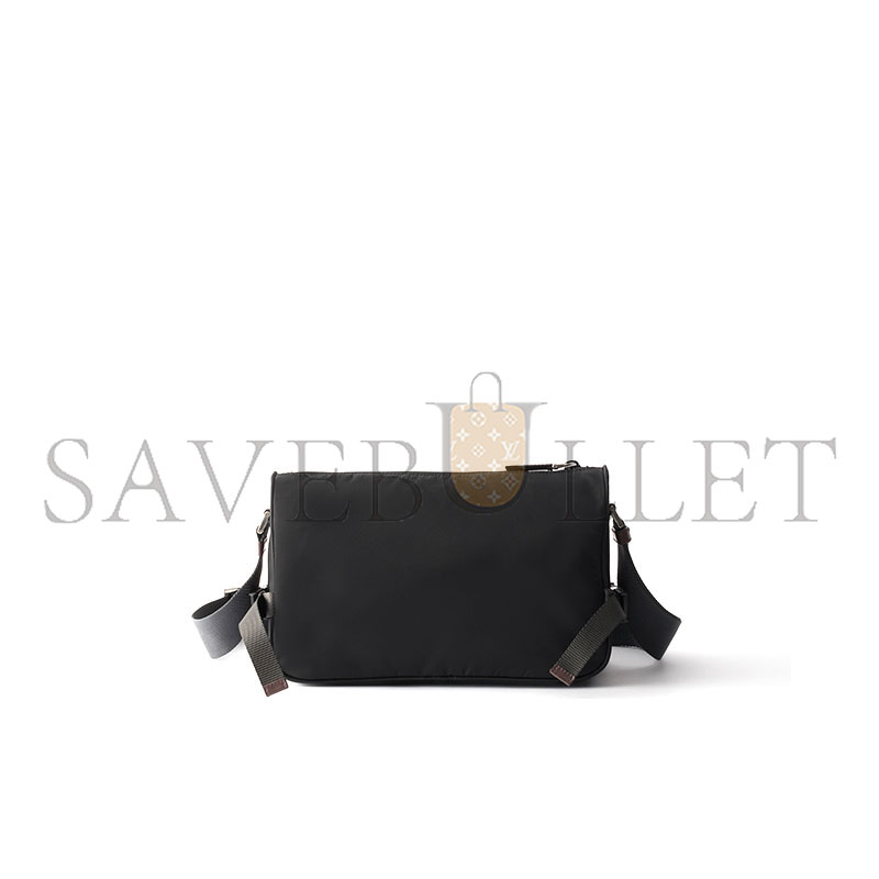 PRADA SPEEDROCK RE-NYLON AND LEATHER SHOULDER BAG 2VH192 (28*17.5*10cm)